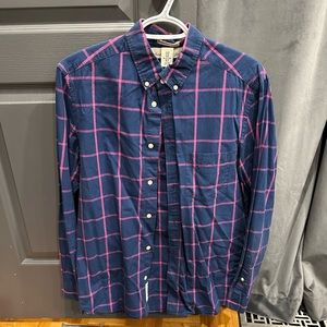 Blue and Pink Plaid Shirt Men H&M